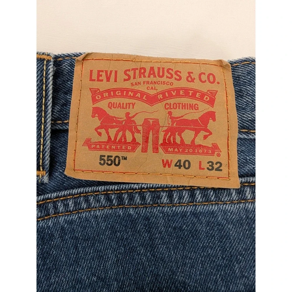 Levi Strauss 550 Mens Jeans Size‎ 40 Relaxed Fit Blue Denim Classic 100% Cotton